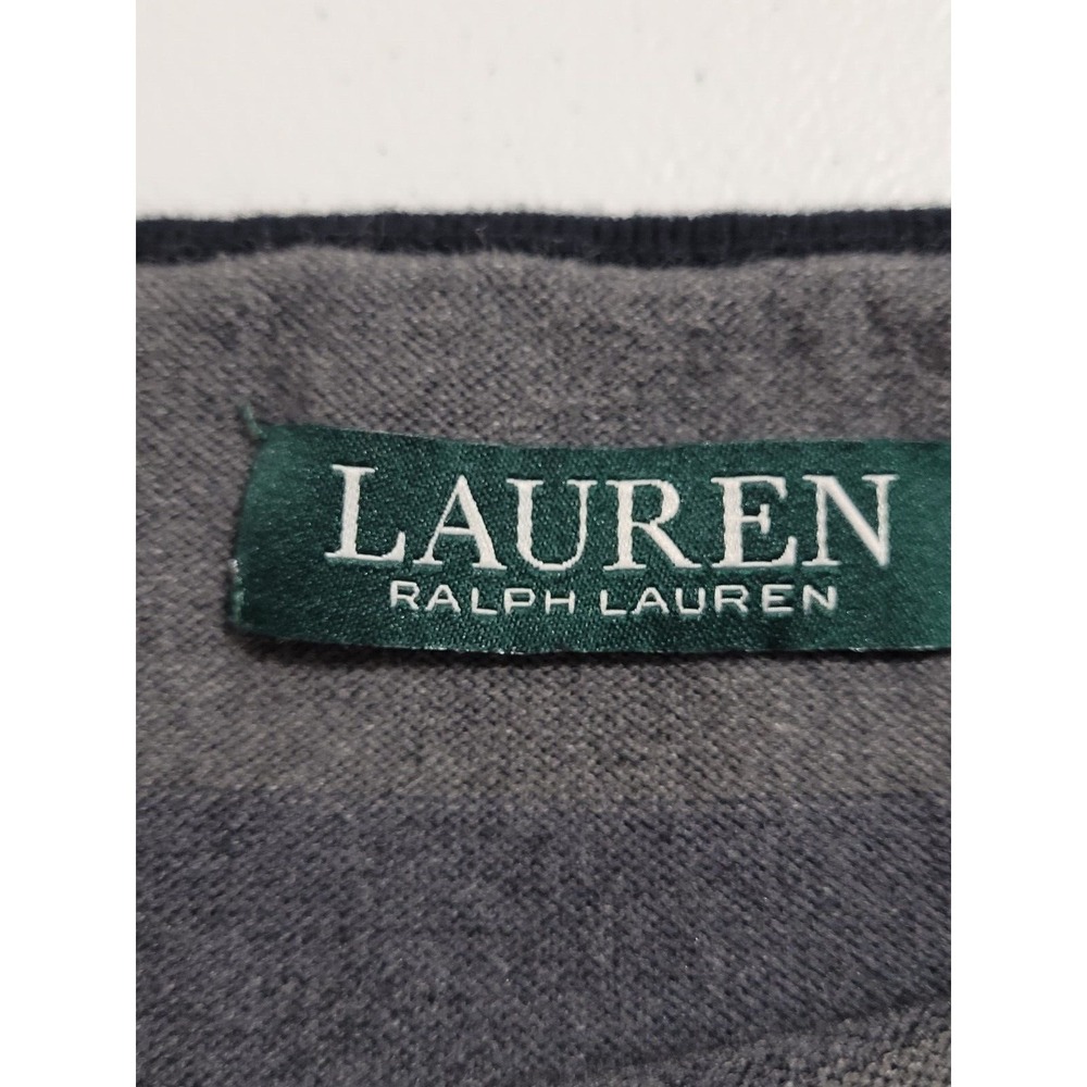 Lauren Ralph Lauren Womens Sweater Dress Size PXS Black Striped Midi Bodycon - Picture 9 of 11